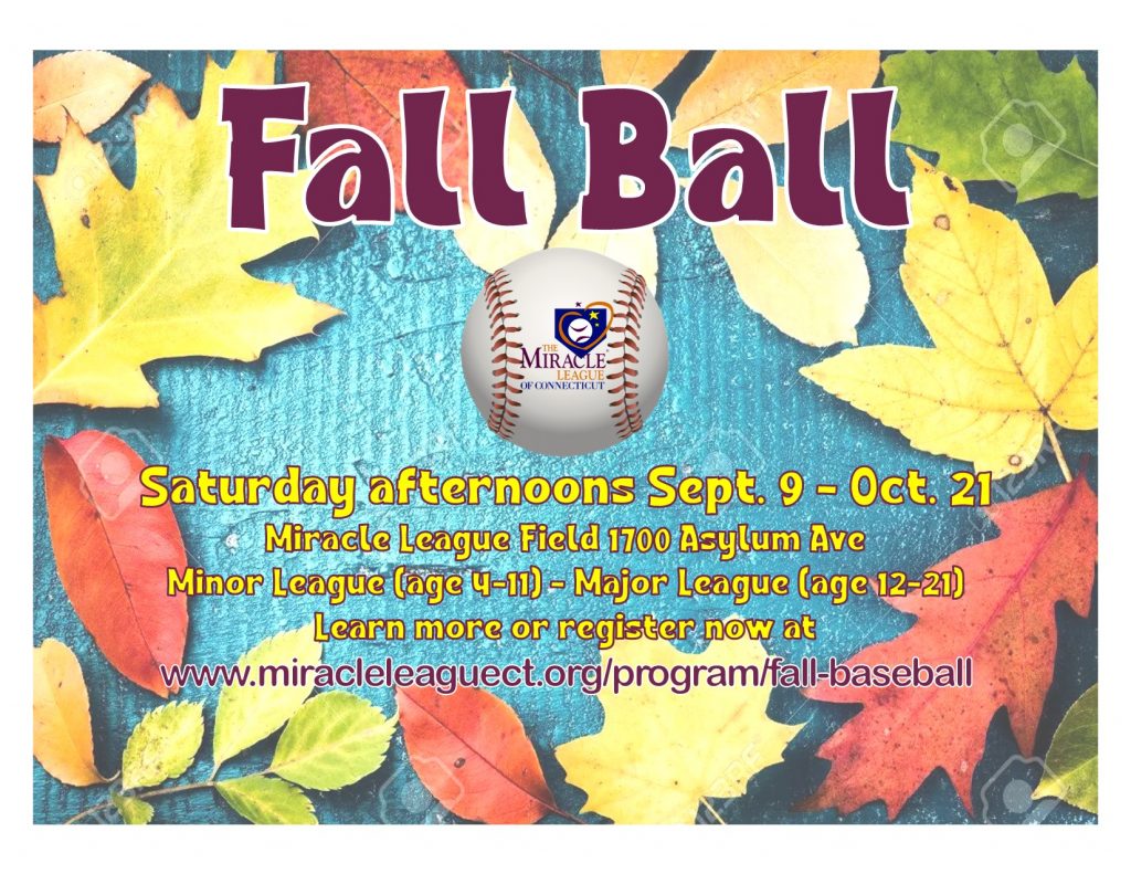 Fall Baseball Miracle League of Connecticut